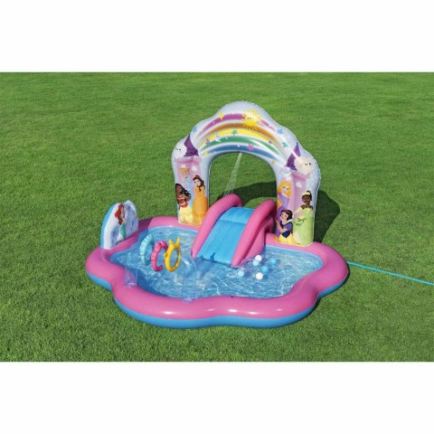 Dmuchany plac zabaw dla dzieci do ogrodu zjeżdżalnia Pricess Disney 221 x 193 x140 cm Bestway 53175