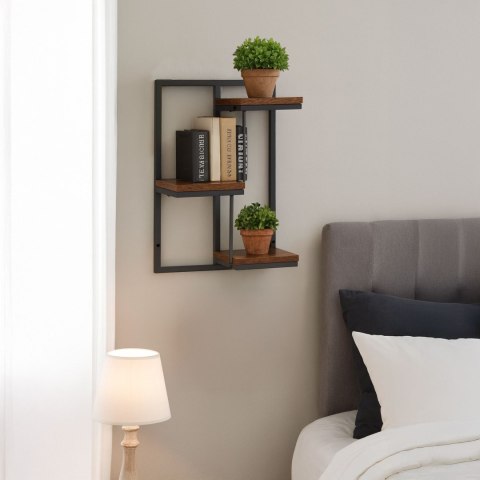 Kwietnik ścienny półka wisząca na kwiaty ozdoby 3 poziomy loft ModernHome