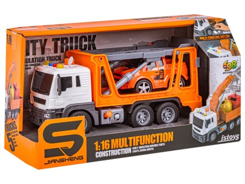 Multifunkcyjna Ciężarówka, Laweta, Transporter + Samochód Pomoc Drogowa 1:16 Auto