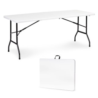 STÓŁ CATERINGOWY 180 CM SKŁADANY W WALIZKĘ BIAŁY MODERNHOME