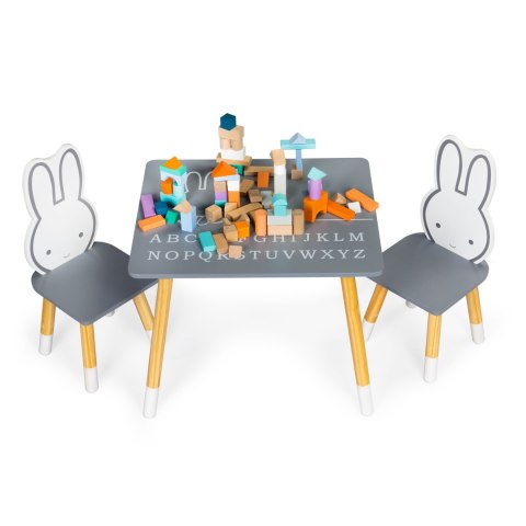 STÓŁ STOLIK + 2 KRZESŁA MEBLE DLA DZIECI ZESTAW ECOTOYS
