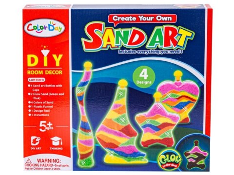MAGICZNY PIASEK DO WYPEŁNIANIA, PIASEK DO SYPANIA, SAND ART, Kolorowe Butelki - Zrób To Sam DIY, Kreatywny Zestaw