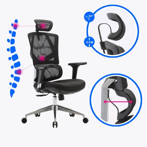 Fotel ergonomiczny ANGEL biurowy obrotowy Dakota 2.0