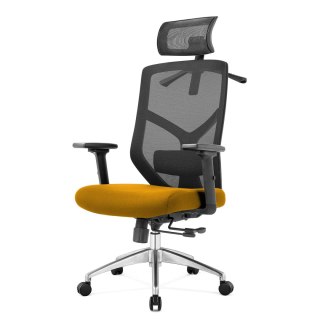 Fotel Obrotowy Biurowy Ergonomiczny Rosa w Kolorze Musztardowym