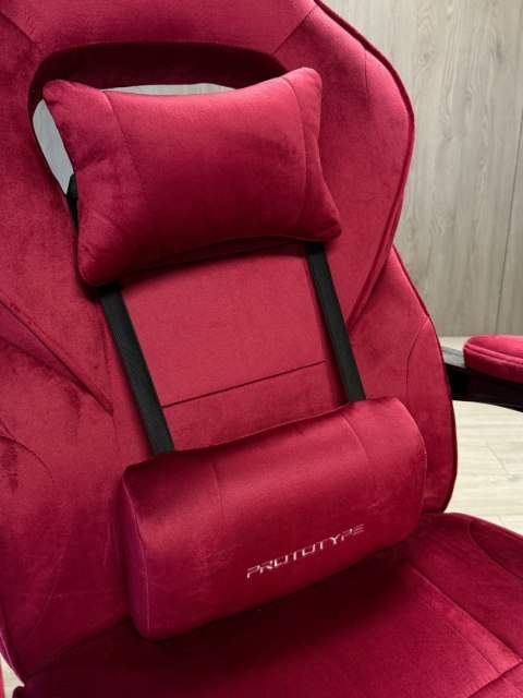 Fotel obrotowy do biurka TITAN BURGUNDY ALCANTARA PRO