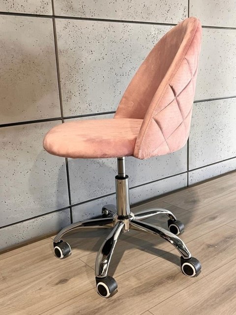 Krzesło obrotowe GLORIA OFFICE PINK VELVET