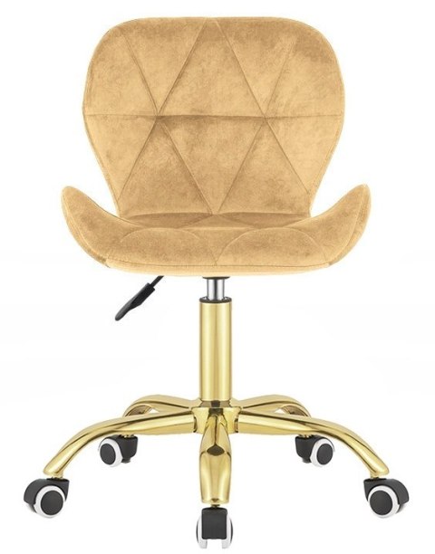 Krzesło obrotowe VASTO OFFICE VELVET BEIGE GOLD