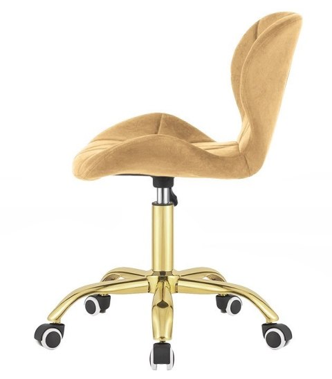 Krzesło obrotowe VASTO OFFICE VELVET BEIGE GOLD