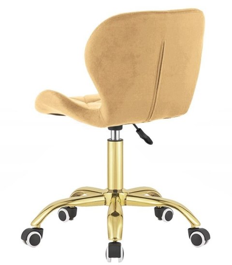 Krzesło obrotowe VASTO OFFICE VELVET BEIGE GOLD