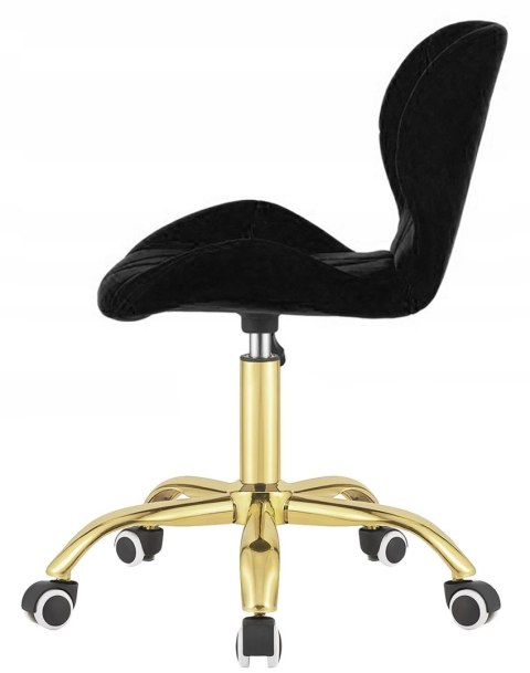 Krzesło obrotowe VASTO OFFICE VELVET BLACK GOLD