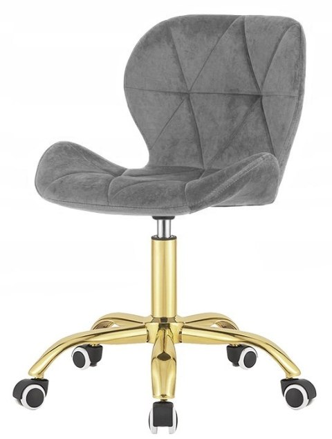 Krzesło obrotowe VASTO OFFICE VELVET DARK GREY GOLD