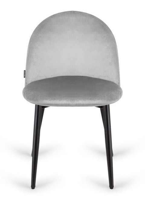 Krzesło tapicerowane GLORIA LIGHT GREY VELVET