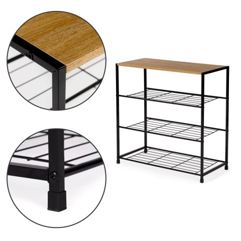 SZAFKA NA BUTY STOJAK REGAŁ PÓŁKA LOFT 3 POZIOMY MODERNHOME