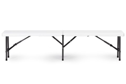 ZESTAW CATERINGOWY STÓŁ BANKIETOWY 180CM 2 ŁAWKI BIAŁY MODERNHOME
