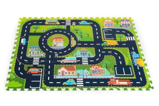 MATA PIANKOWA DLA DZIECI PUZZLE MIASTO ULICE DROGI IPLAY