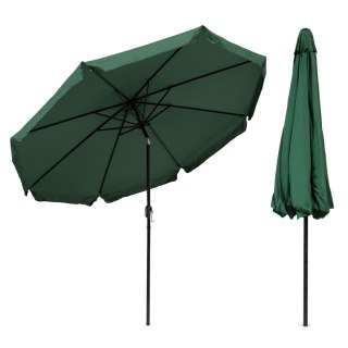 Parasol Ogrodowy Duży 3m Skośny Łamany Z Korbą Zielony MULTIGARDEN