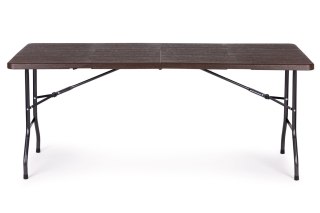 STÓŁ CATERINGOWY BANKIETOWY OGRODOWY SKŁADANY 180 CM BRĄZOWY MODERNHOME