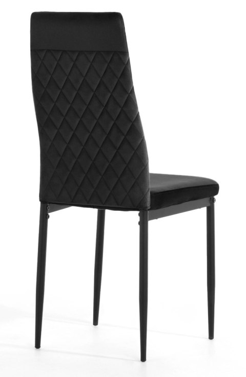 Krzesło tapicerowane VALVA CARO VELVET BLACK