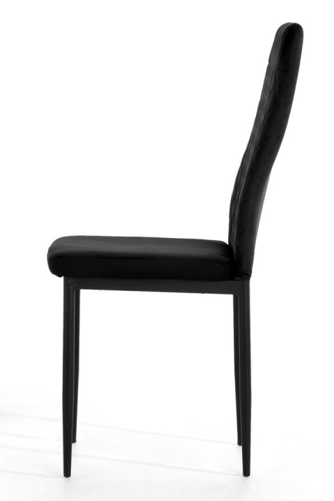 Krzesło tapicerowane VALVA CARO VELVET BLACK