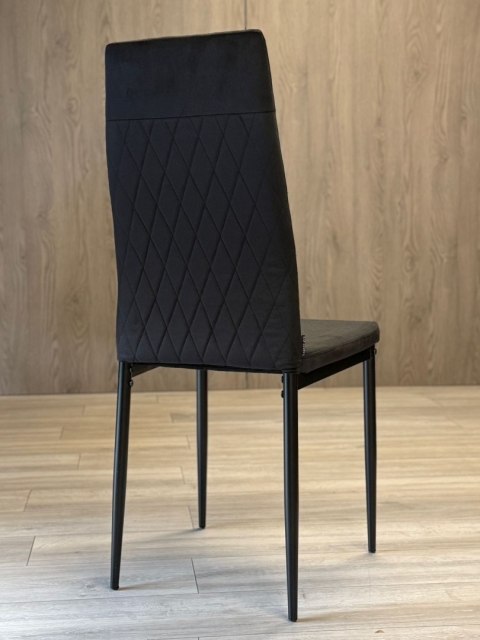Krzesło tapicerowane VALVA CARO VELVET BLACK