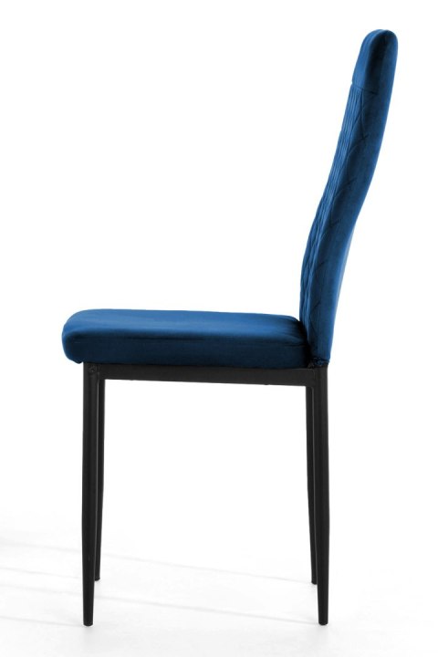 Krzesło tapicerowane VALVA CARO VELVET BLUE