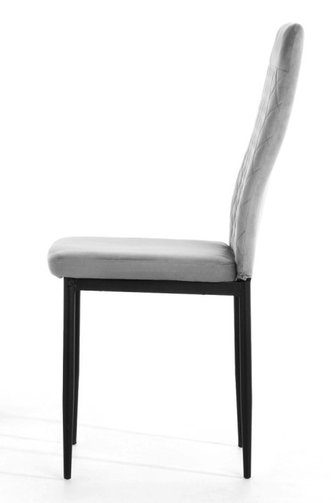 Krzesło tapicerowane VALVA CARO VELVET GREY