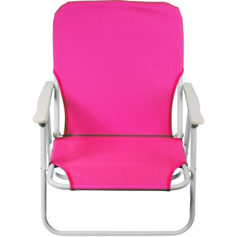 Krzesło Turystyczne Składane Plażowe Leżak Fotel PINK