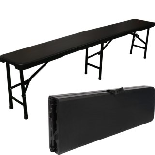 Ławka cateringowa składana 180 cm czarna