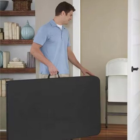 Składany stół cateringowy 180 cm czarny