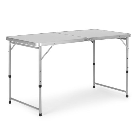 Stolik Turystyczny Stół Składany Ogrodowy I Zestawem 4 Krzesełek 120x60x70 cm Srebrny Walizka z Uchwytem