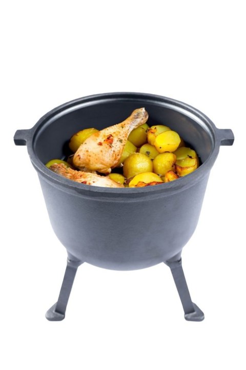 Kociołek Myśliwski Żeliwny Garnek Węgierski Na Ognisko Grill 10l