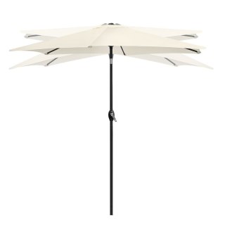 Składany Parasol Ogrodowy Balkonowy Regulowany 210 cm Beżowy