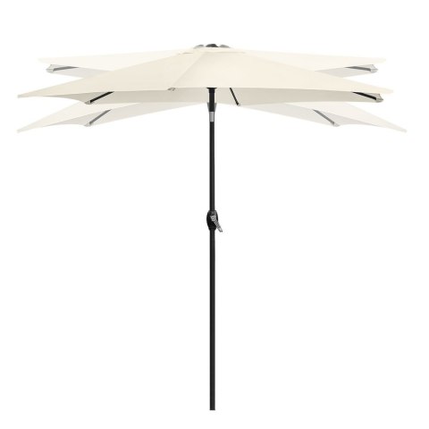 Składany Parasol Ogrodowy Balkonowy Regulowany 210 cm Beżowy