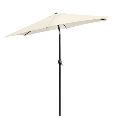 Składany Parasol Ogrodowy Balkonowy Regulowany 210 cm Beżowy