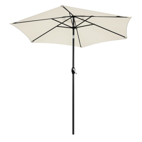 Składany Parasol Ogrodowy Balkonowy Regulowany 210 cm Beżowy