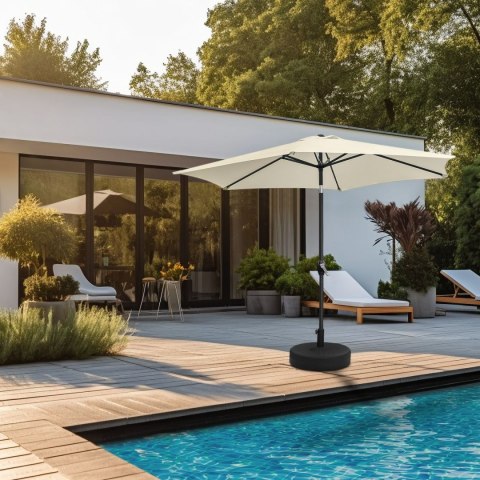 Składany Parasol Ogrodowy Balkonowy Regulowany 210 cm Beżowy