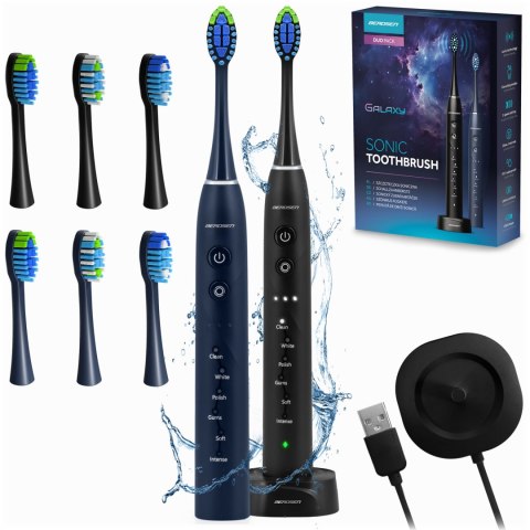 Szczoteczka soniczna do zębów zestaw 2 szt Berdsen Galaxy Duo