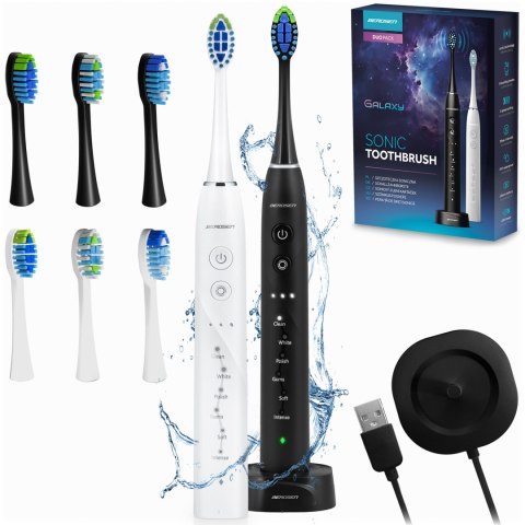 Szczoteczka soniczna do zębów zestaw 2 szt Berdsen Galaxy Duo