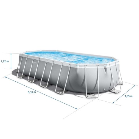 Basen ogrodowy stelażowy 610 x 305 x 122 cm 21w1 INTEX 26798