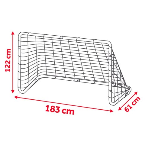 Bramka do piłki nożnej 183 x 122 x 61cm NS-492 czarna