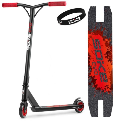 Hulajnoga Wyczynowa Do Trików Czerwona SOKE EVO RED ABEC-9 100mm STUNT