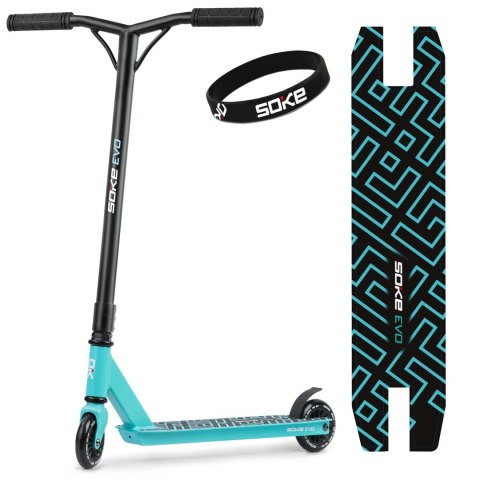 Hulajnoga Wyczynowa Do Trików SOKE EVO ABEC-9 100mm STUNT Light Blue