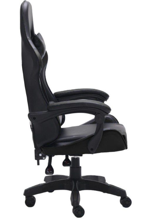 Fotel Gamingowy Czarny Regulowany Ergonomiczny Krzesło Obrotowe REMUS