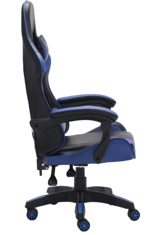 Fotel Gamingowy Niebieski Regulowany Ergonomiczny Krzesło Obrotowe REMUS