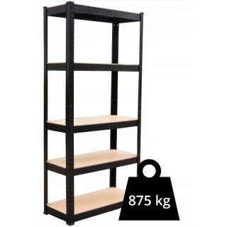 Regał Magazynowy P9030 CZARNY Półki Magazynowe