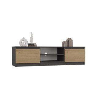 Szafka RTV Malwa Do Salonu 140 cm Pod Telewizor Stylowa Antracyt Artisan