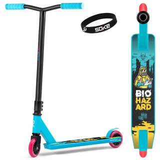 Hulajnoga Wyczynowa Do Trików ABEC-9 SOKE GO! STUNT + GRIPTAPE Turkusowa