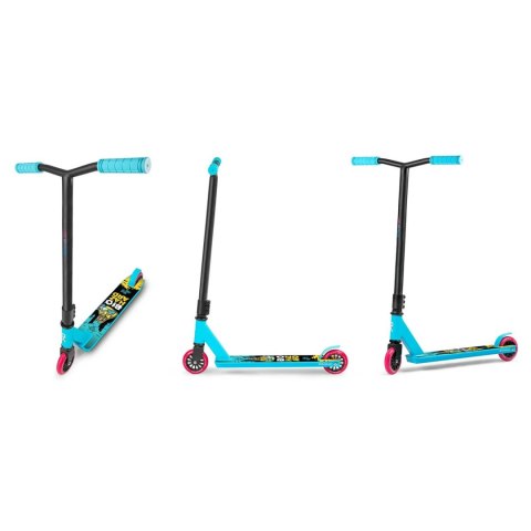 Hulajnoga Wyczynowa Do Trików ABEC-9 SOKE GO! STUNT + GRIPTAPE Turkusowa
