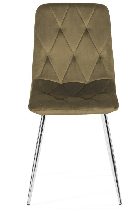 Krzesło tapicerowane BORGO VELVET BROWN SILVER