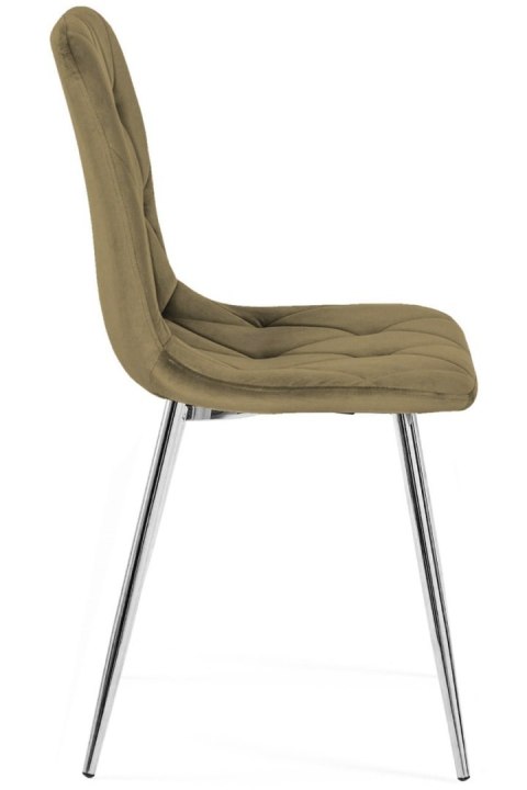 Krzesło tapicerowane BORGO VELVET BROWN SILVER